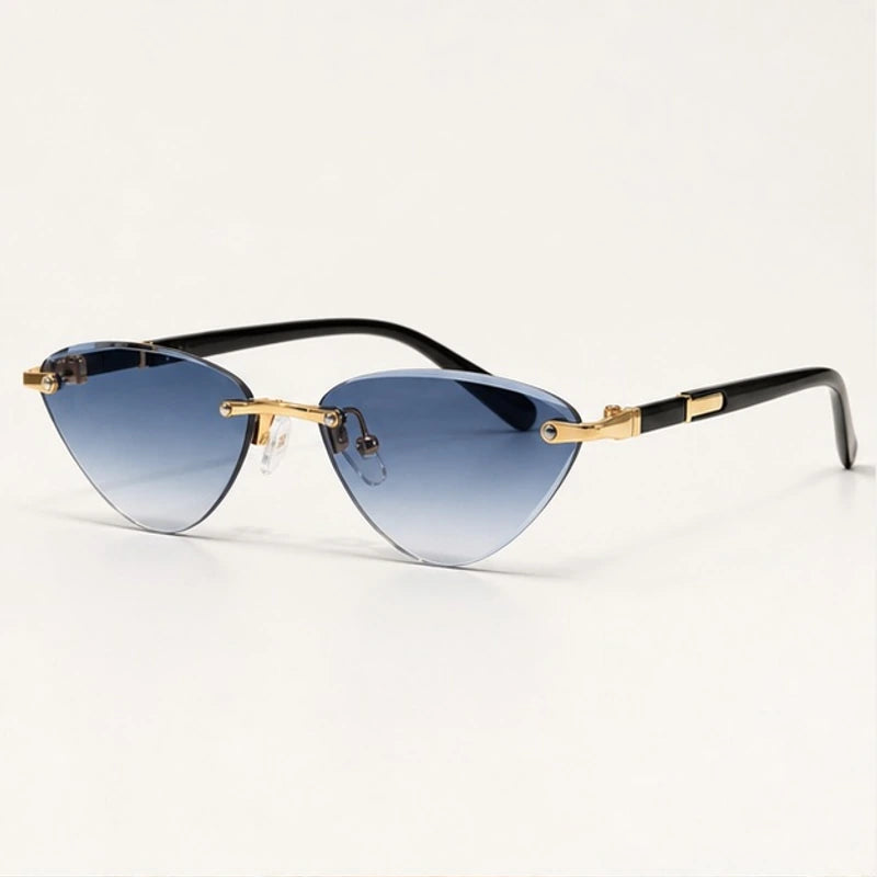 Calista Rimless Cat-Eye Shades - Denim - Sunglasses - Eric Muller - Image 1