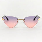 Calista Rimless Cat-Eye Shades - Blush - sunglasses - Eric Muller - Image 2