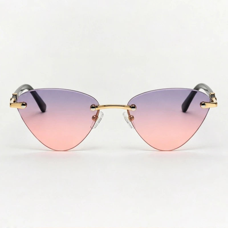 Calista Rimless Cat-Eye Shades - Blush - sunglasses - Eric Muller - Image 2