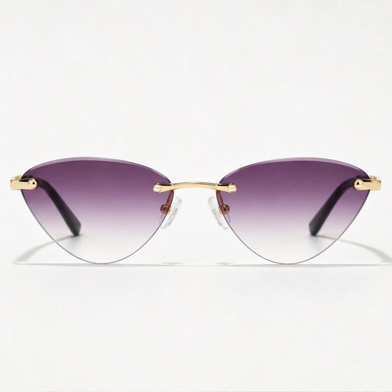 Calista Rimless Cat-Eye Shades - Plum - sunglasses - Eric Muller - Image 2