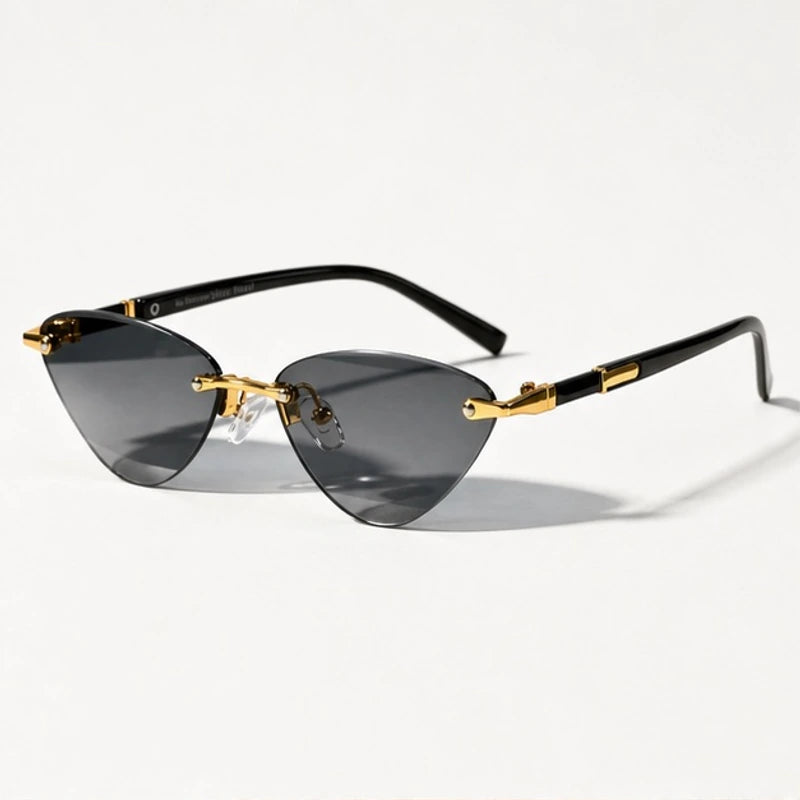 Calista Rimless Cat-Eye Shades - Smoke - Sunglasses - Eric Muller - Image 1