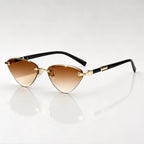 Calista Rimless Cat-Eye Shades - Cognac - Sunglasses - Eric Muller - Image 1