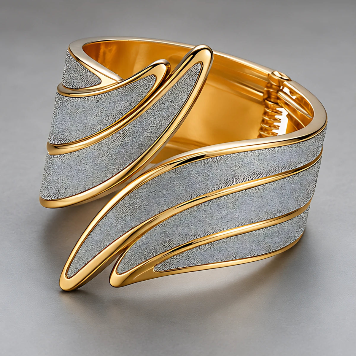 Calivelle Women's Glitter Cuff Bracelet - Double Silver - Bracelets - Eric Muller - Image 2
