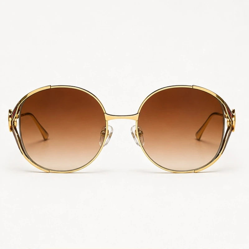 Callista Oversized Round Shades - Caramel - sunglasses - Eric Muller - Image 2