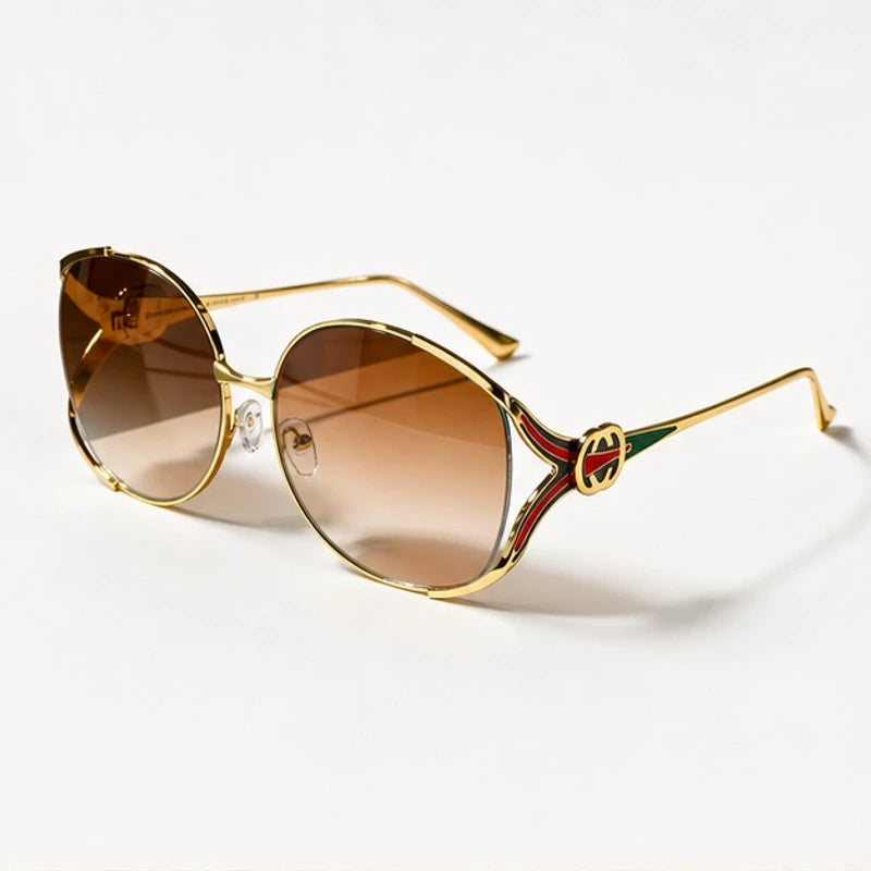 Callista Oversized Round Shades - Caramel - Sunglasses - Eric Muller - Image 1