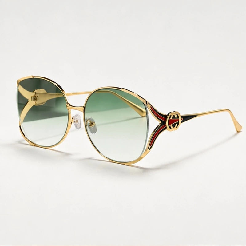 Callista Oversized Round Shades - Jade - Sunglasses - Eric Muller - Image 1