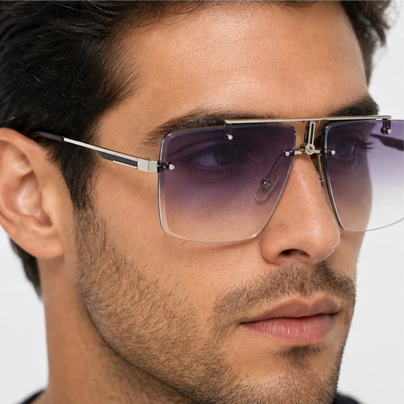 Calvar Rimless Shades - Violet - rimless sunglasses - Eric Muller - Image 3