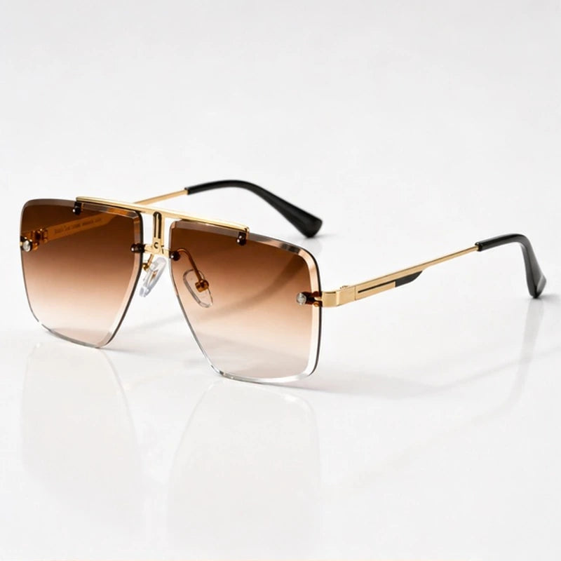 Calvar Rimless Shades - Amber - Sunglasses - Eric Muller - Image 1