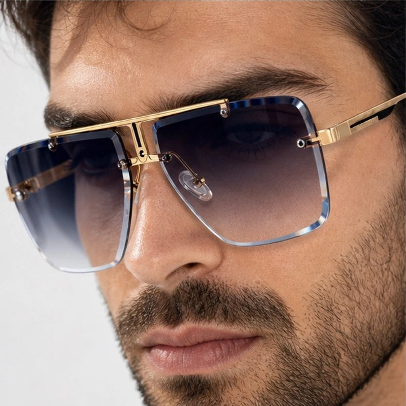 Calvar Rimless Shades - Obsidian - rimless sunglasses - Eric Muller - Image 3