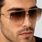 Calvar Rimless Shades - Amber - rimless sunglasses - Eric Muller - Image 3