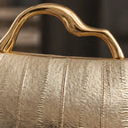 Capri Women's Structured Leather Handbag - Leopard-Gold - female - Eric Muller - Image 3