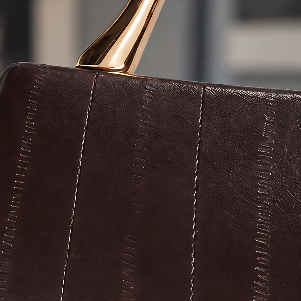 Capri Women's Structured Leather Handbag - Brown - female - Eric Muller - Image 3