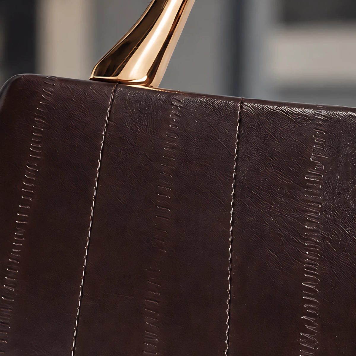 Capri Women's Structured Leather Handbag - Brown - female - Eric Muller - Image 3