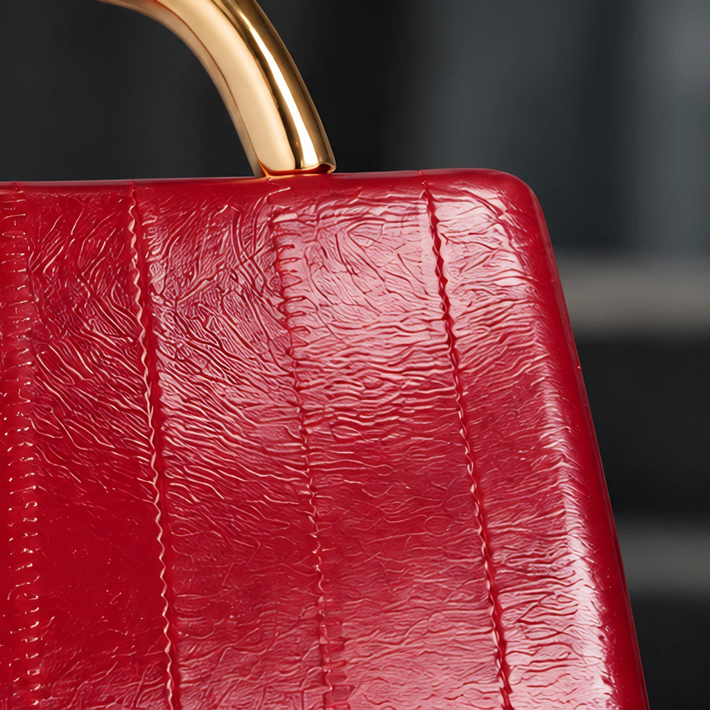 Capri Women's Structured Leather Handbag - Red - female - Eric Muller - Image 3
