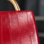 Capri Women's Structured Leather Handbag - Red - female - Eric Muller - Image 3