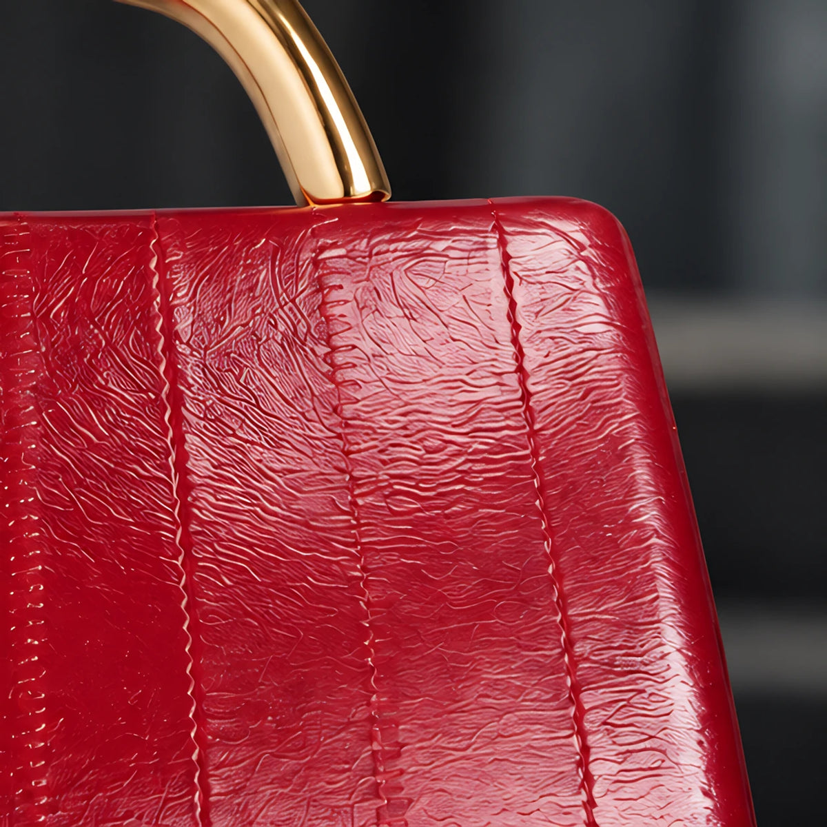 Capri Women's Structured Leather Handbag - Red - female - Eric Muller - Image 3