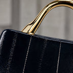 Capri Women's Structured Leather Handbag - Black - female - Eric Muller - Image 3