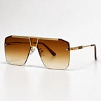 Caspian Semi-Rimless Shades - Amber - Sunglasses - Eric Muller - Image 1