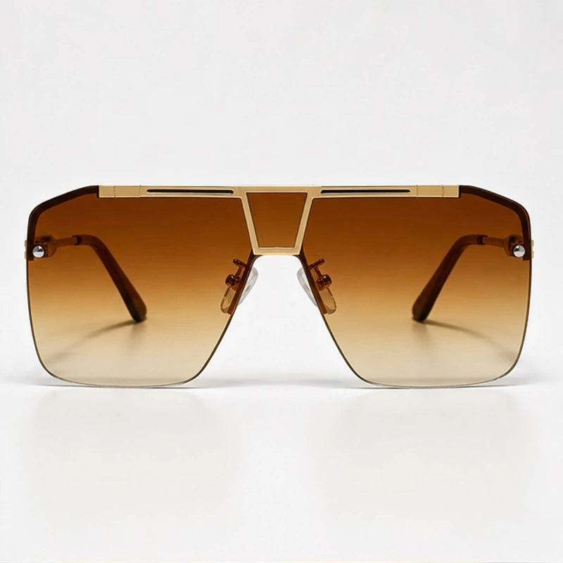 Caspian Semi-Rimless Shades - Amber - sunglasses - Eric Muller - Image 2