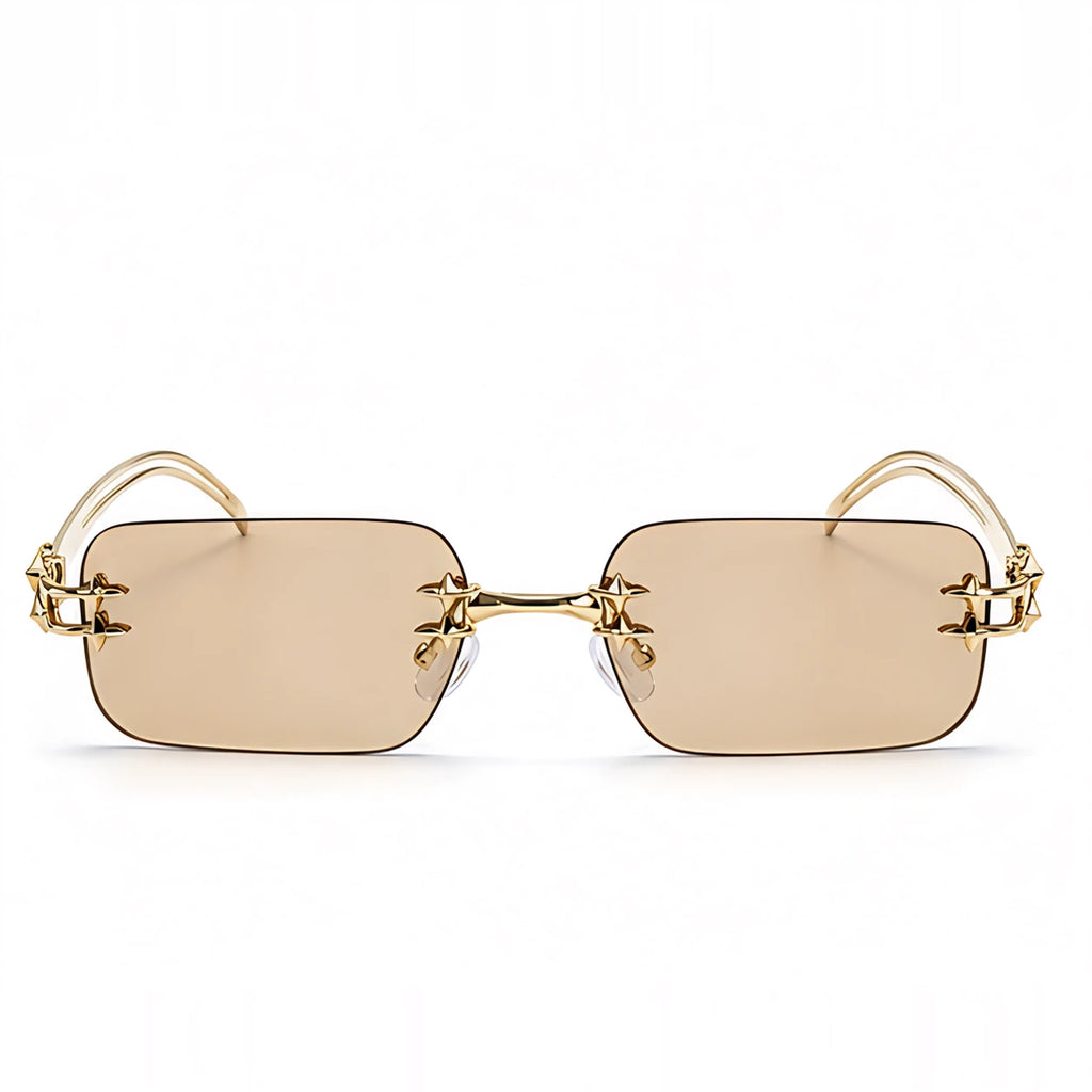 Cassia Women's Square Rimless Sunglasses - Gold - Sunglasses - Eric Muller - Image 2