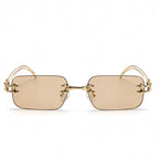 Cassia Women's Square Rimless Sunglasses - Gold - Sunglasses - Eric Muller - Image 2