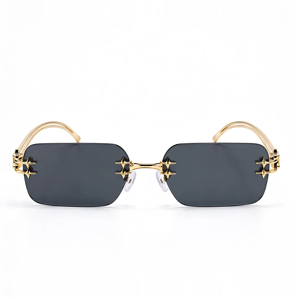 Cassia Women's Square Rimless Sunglasses - Black - Sunglasses - Eric Muller - Image 2
