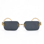 Cassia Women's Square Rimless Sunglasses - Black - Sunglasses - Eric Muller - Image 2