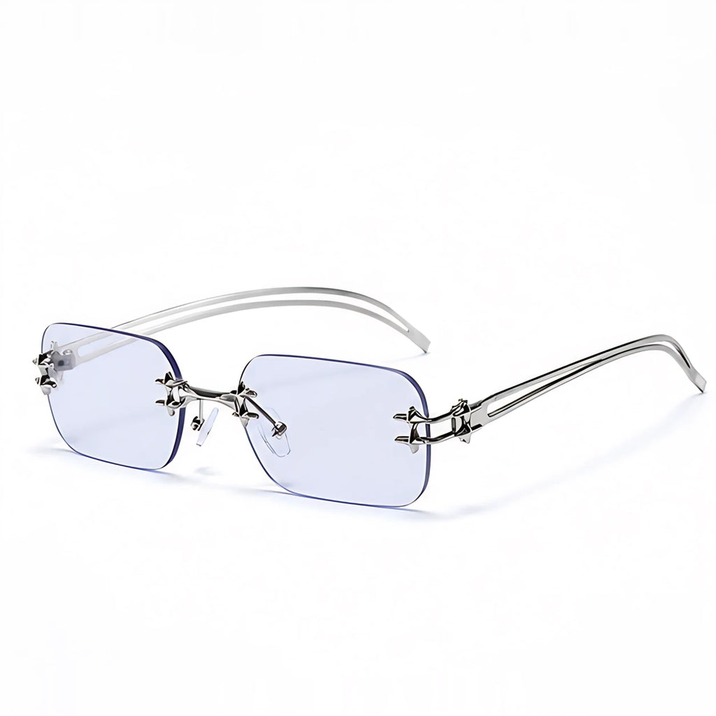 Cassia Women's Square Rimless Sunglasses - Silver - Accessories > Sunglasses > Rimless Square Sunglasses - Eric Muller - Image 1