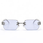 Cassia Women's Square Rimless Sunglasses - Silver - Sunglasses - Eric Muller - Image 2