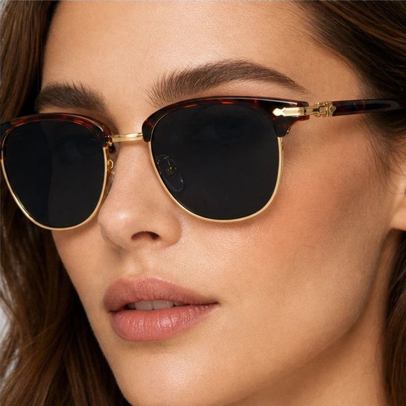 Cavendish Browline Shades - Tortoise - half-rim frames - Eric Muller - Image 4