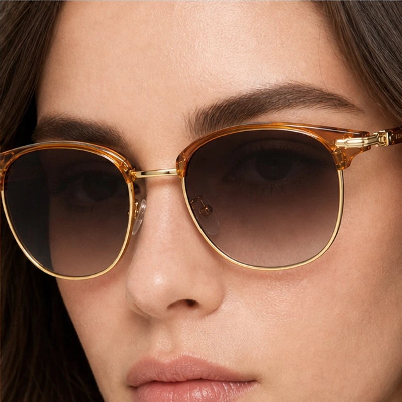 Cavendish Browline Shades - Amber - half-rim frames - Eric Muller - Image 4