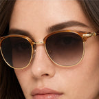 Cavendish Browline Shades - Amber - half-rim frames - Eric Muller - Image 4