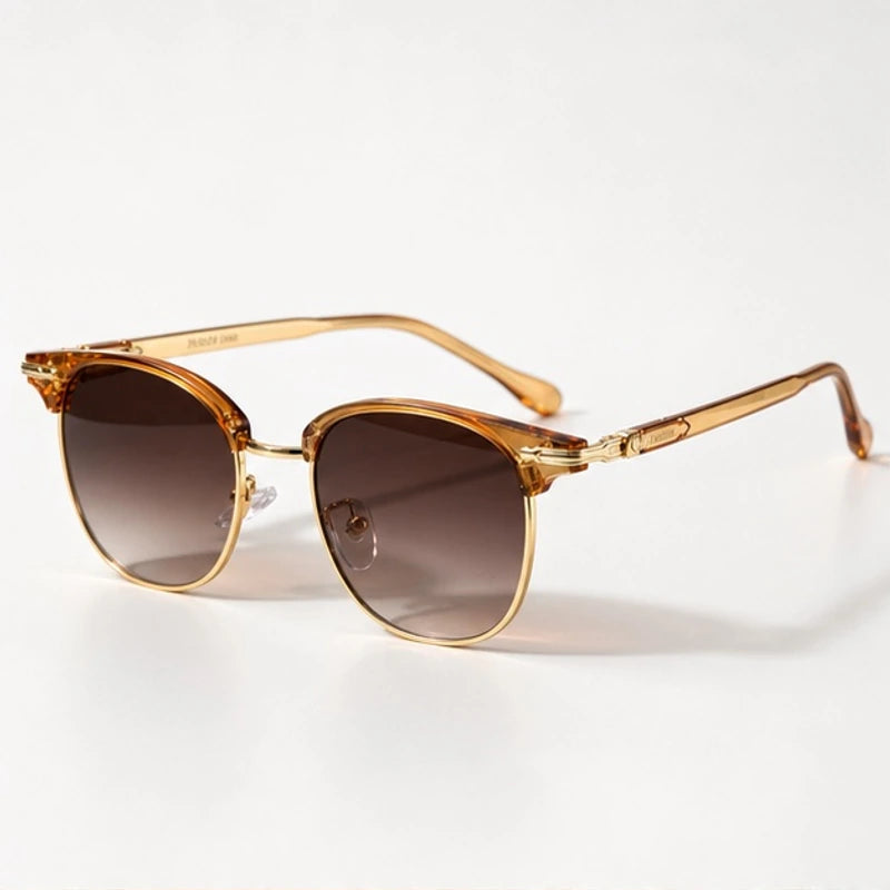 Cavendish Browline Shades - Amber - Sunglasses - Eric Muller - Image 1