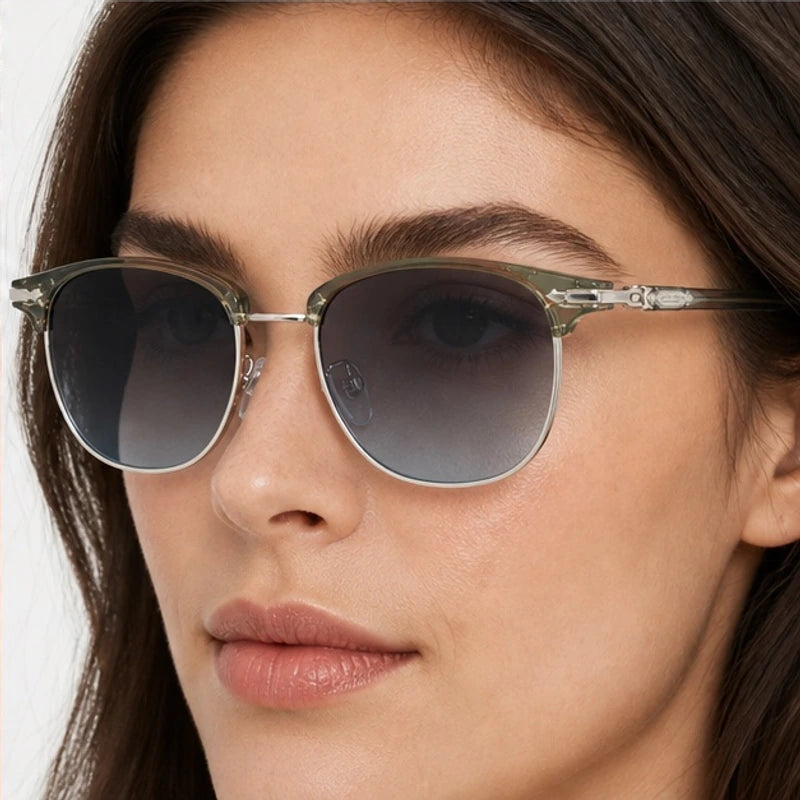 Cavendish Browline Shades - Sage - half-rim frames - Eric Muller - Image 4
