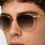 Cavendish Browline Shades - Amber - browline sunglasses - Eric Muller - Image 3