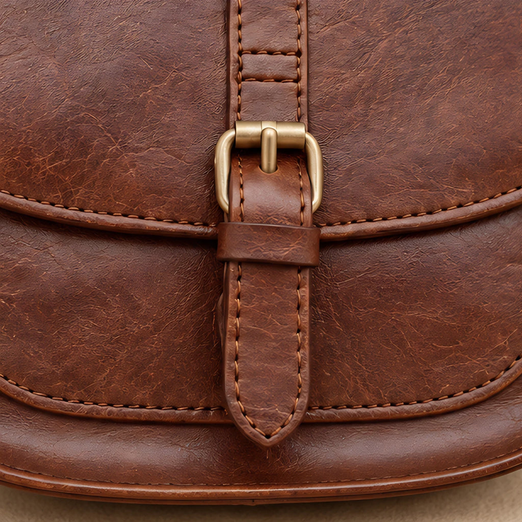 Celestine Women's Equestrian Saddle Crossbody Bag - Dark Brown - Bag Accessories | Woman - Eric Muller - Image 3