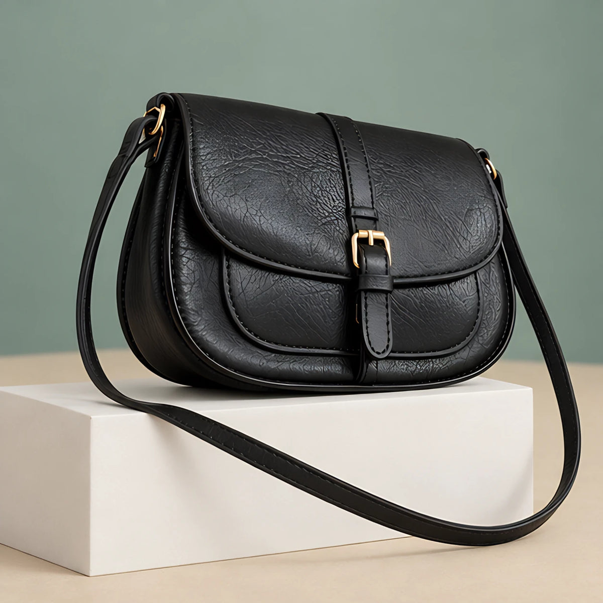 Celestine Women's Equestrian Saddle Crossbody Bag - Black - Bag Accessories | Woman - Eric Muller - Image 3