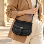 Celestine Women's Equestrian Saddle Crossbody Bag - Black - Women's Accessories > Bags > Crossbody Bags - Eric Muller - Image 1