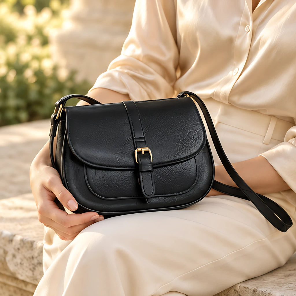 Celestine Women's Equestrian Saddle Crossbody Bag - Black - Accessories | Woman - Eric Muller - Image 2