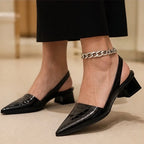 Clarice Women's Orthopedic Arch-Support Heels - Black - Women's Footwear > Orthopedic Slingback Block Heels - Eric Muller - Image 3