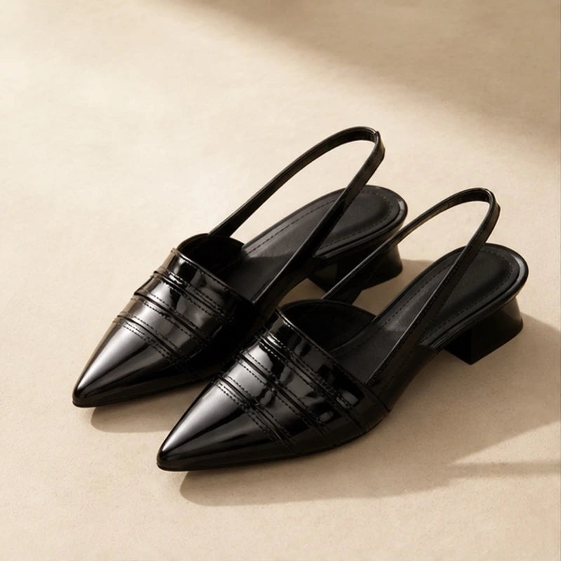Clarice Women's Orthopedic Arch-Support Heels - Black - Women's Footwear > Orthopedic Slingback Block Heels - Eric Muller - Image 1