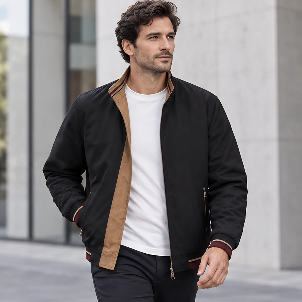 Conrad Men's Reversible Harrington Jacket - Black - Catalog Group: Clothing - Eric Muller - Image 2