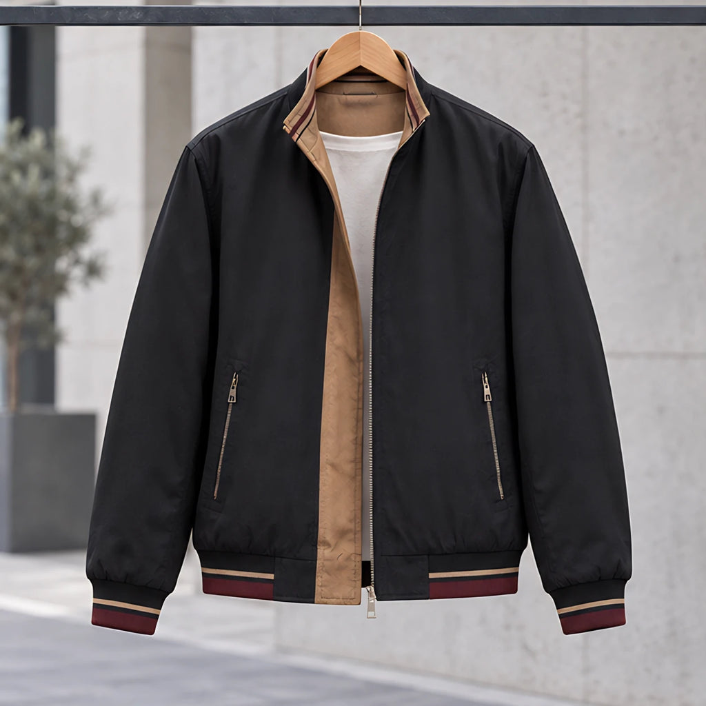 Conrad Men's Reversible Harrington Jacket - Black - Department: Men - Eric Muller - Image 3