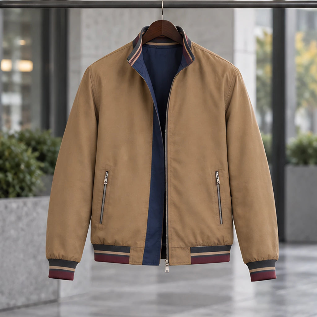 Conrad Men's Reversible Harrington Jacket - Khaki - Department: Men - Eric Muller - Image 3