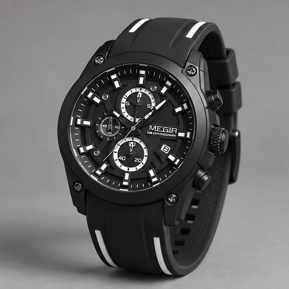 Corvello Men's Chronograph Watch 49mm - Charcoal - Accessories > Watches > Chronograph Watches - Eric Muller - Image 1