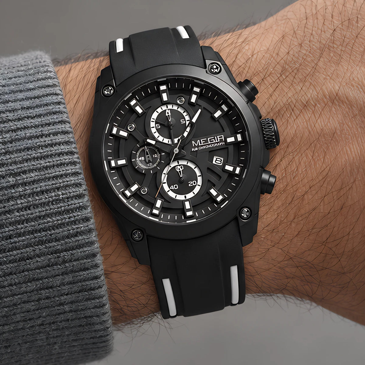 Corvello Men's Chronograph Watch 49mm - Charcoal - male - Eric Muller - Image 3