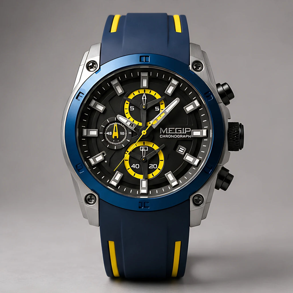 Corvello Men's Chronograph Watch 49mm - Royal Blue - Accessories > Watches > Chronograph Watches - Eric Muller - Image 2