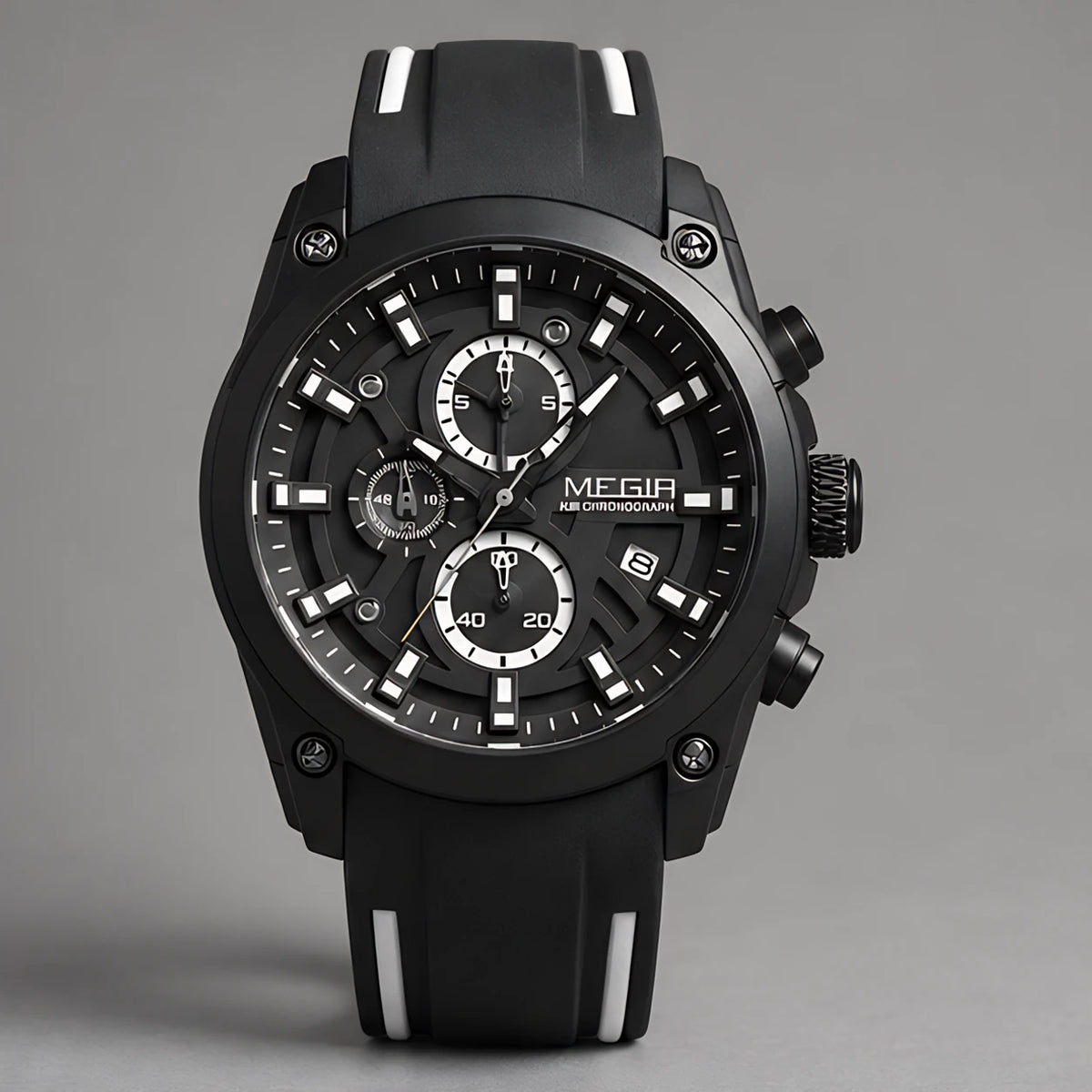 Corvello Men's Chronograph Watch 49mm - Charcoal - Accessories > Watches > Chronograph Watches - Eric Muller - Image 2