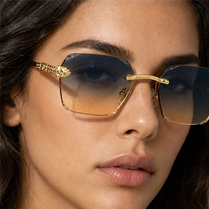 Cressida Rimless Shades - Dusk - rectangular frames - Eric Muller - Image 4