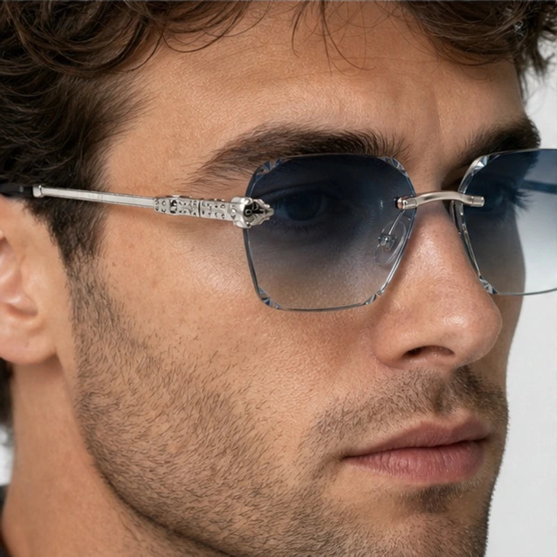 Cressida Rimless Shades - Slate - rimless sunglasses - Eric Muller - Image 3